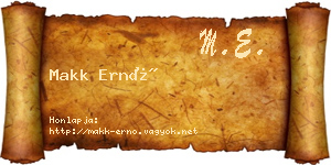 Makk Ernő névjegykártya