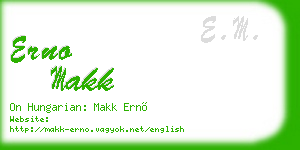 erno makk business card