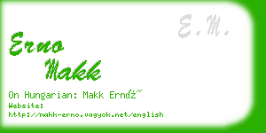 erno makk business card